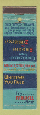 Matchbook Cover - Farwell Ozmun Kirk St Paul MN WEAR
