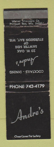 Matchbook Cover - Andre's Restaurant Sturgeon Bay WI