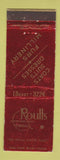 Matchbook Cover - Rouffs Women's Clothes Milwaukee WI WEAR
