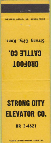 Matchbook Cover - Strong City Elevator Co Strong City KS