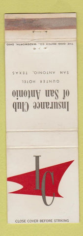 Matchbook Cover - Insurance Club of San Antonio TX WEAR