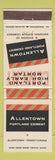 Matchbook Cover - Allentown Portland Cement PA