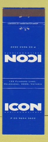 Matchbook Cover - Icon Bar Lounge Cafe Melbourne Australia