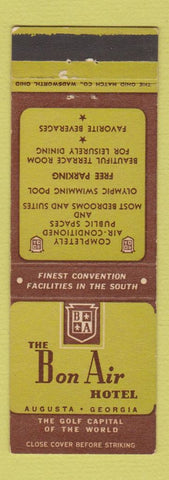 Matchbook Cover - Bon Air Hotel Augusta GA