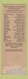 Matchbook Cover - Penn Beaver Hotel Rochester PA