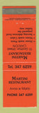 Matchbook Cover - Martini Restaurant Anna e Mario Carlton Australia