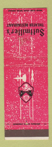 Matchbook Cover - Suttmiller's Theater Restaurant Dayton OH WEAR