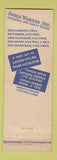 Matchbook Cover - Speed Warner Insurance Bonds Kansas City MO Topeka KS