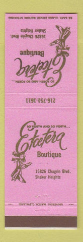 Matchbook Cover - Etcetera Boutique Shaker Heights IL