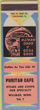 Matchbook Cover - Puritan Cafe Willmar MN low phone #