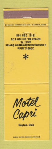 Matchbook Cover - Motel Capri Dayton OH WEAR