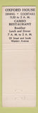 Matchbook Cover - Kliros Oxford House Cameo Room