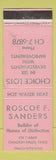 Matchbook Cover - Roscoe Sanders Home Builder Chagrin Falls OH