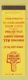 Matchbook Cover - Dollar Car Rentals Newport Beach CA