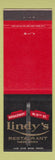 Matchbook Cover - Lindy's Restaurant New York City
