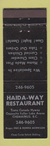 Matchbook Cover - Haida Way Restaurant Chemainus BC