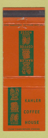 Matchbook Cover - Kahler Coffee House Rochester MN