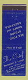 Matchbook Cover - The Chief Restaurant Kittanning PA