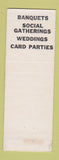 Matchbook Cover - The Chief Restaurant Kittanning PA