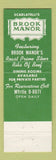 Matchbook Cover - Brook Manor Restaurant North Attleboro MA