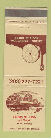 Matchbook Cover - Cobb's Mill Inn Weston CT