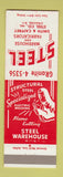 Matchbook Cover - Steel Warehouse Fabricators Syracuse NY