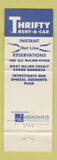 Matchbook Cover - Thrifty Car Rental Lima OH WEAR