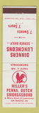 Matchbook Cover - Miller's PA Dutch Smorgasbord Lancaster