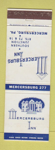 Matchbook Cover - Mercersburg Inn PA
