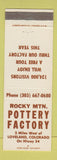 Matchbook Cover - Rocky Mountain Pottery Factory Loveland Colorado