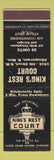 Matchbook Cover - King's Rest Court motel Albuquerque NM