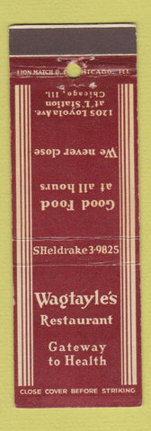 Matchbook Cover - Wagtayle's Restaurant Chicago IL