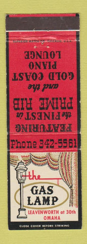 Matchbook Cover - Gas Lamp Omaha NE restaurant