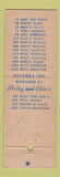 Matchbook Cover - Pixley and Ehlers Restaurants Chicago IL
