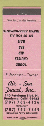 Matchbook Cover - Air Sea Travel Inc Petaluma CA