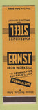 Matchbook Cover - Ernst Iron Works Buffalo NY