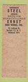 Matchbook Cover - Ernst Iron Works Buffalo NY