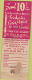 Matchbook Cover - Frederics Perms Wave Schuylerville NY girlie WORN