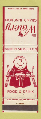 Matchbook Cover - The Winery Grand Junction Colorado WEAR