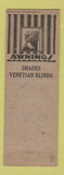 Matchbook Cover - Acme Awning Shade Bridgeport CT