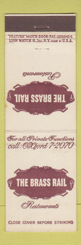 Matchbook Cover - The Brass Rail Restaurants New York City feature