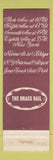 Matchbook Cover - The Brass Rail Restaurants New York City feature