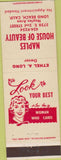 Matchbook Cover - Naples House of Beauty Long Beach CA girlie
