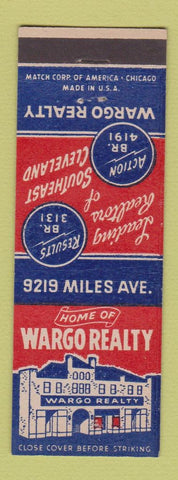 Matchbook Cover - Wargo Real Estate Cleveland OH