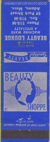 Matchbook Cover - Rita's Beauty Salon Adams MA girlie