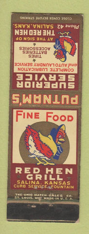 Matchbook Cover - Red Hen Grill Salina KS WEAR