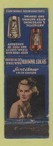 Matchbook Cover - Secret D'Amour Hair Tonic girlie WEAR