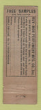 Matchbook Cover - Secret D'Amour Hair Tonic girlie WEAR