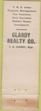 Matchbook Cover - Clardy Realty Co Greenville SC