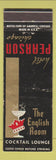 Matchbook Cover - Hotel Pearson Chicago IL English Room WEAR